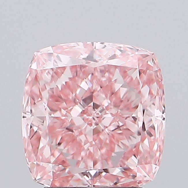 2.2ct Cushion Modified Fancy Vivid Pink VS1 IGI