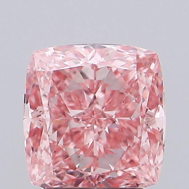 2.2ct Cushion Modified Fancy Vivid Pink VS1 IGI