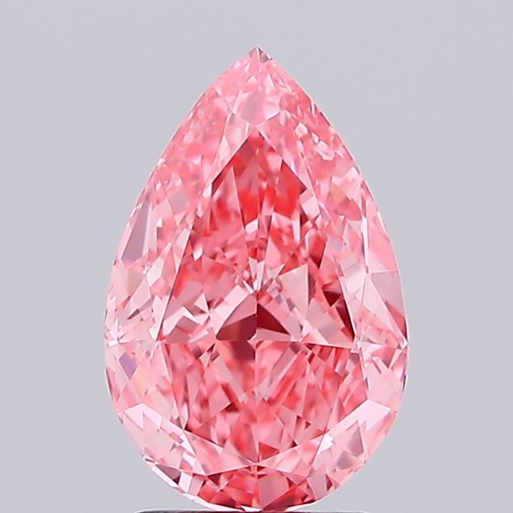 2.8ct Pear Fancy Vivid Pink VVS2 IGI
