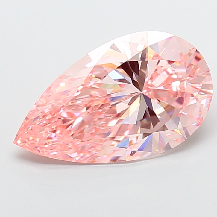 Pear 6.05ct Fancy Vivid Pink VS1