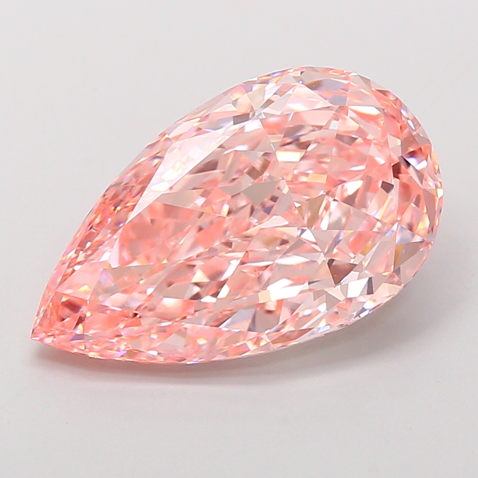 Pear 6.31ct Fancy Vivid Pink VS1