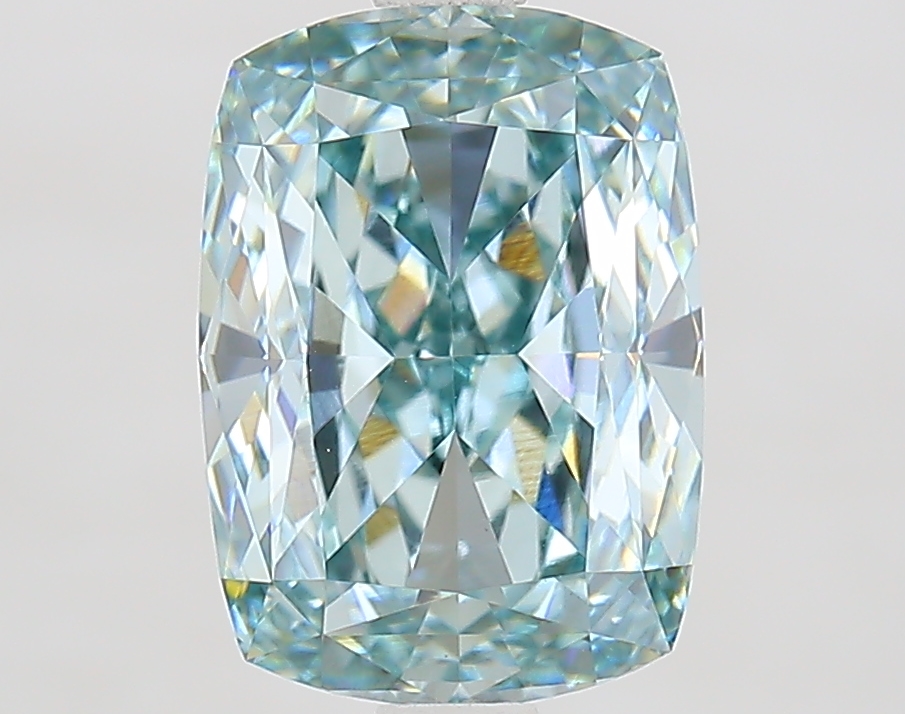 2.95ct Cushion Fancy Intense Green VVS2 IGI