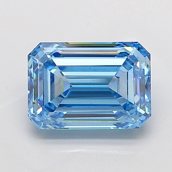 4.59ct Emerald Fancy Vivid Blue VS2 IGI