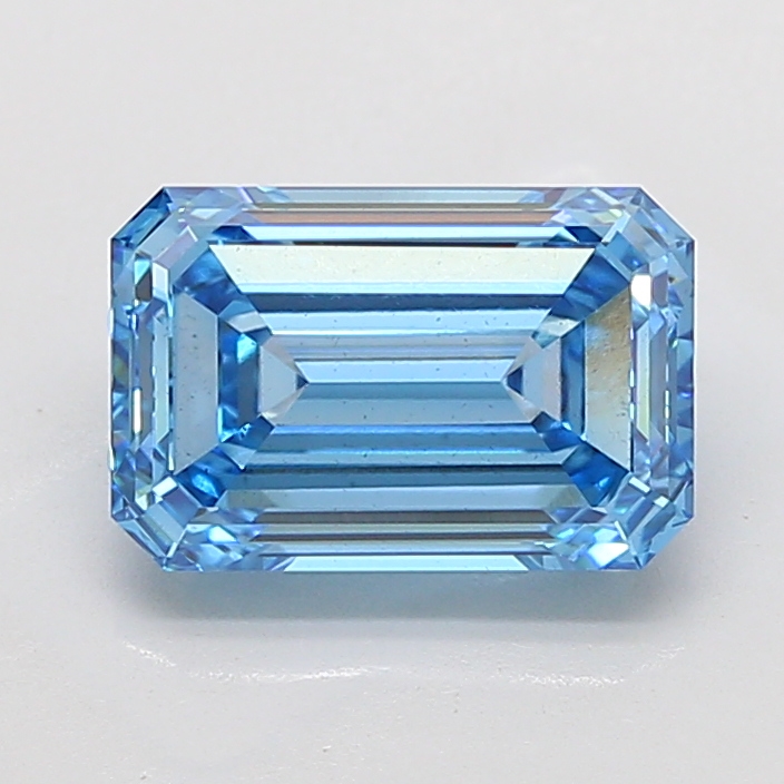 4.82ct Emerald Fancy Vivid Blue VS2 IGI