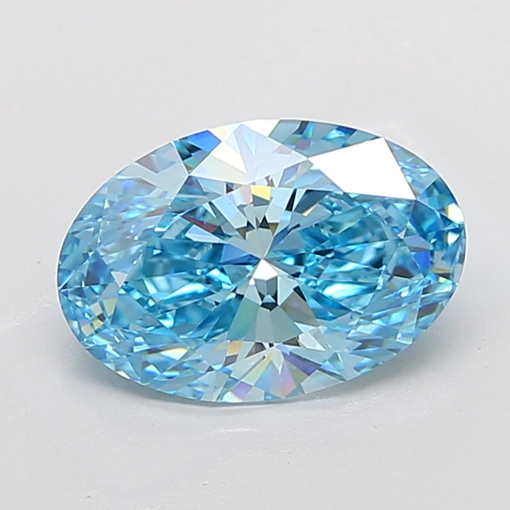 Oval 4.09ct Fancy Vivid Blue VS1
