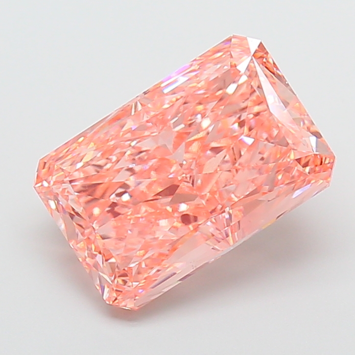 Radiant 7.15ct Fancy Vivid Pink VVS2