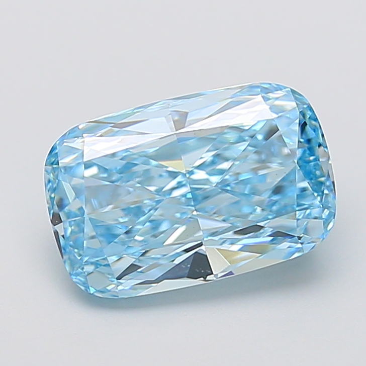 Cushion 4.10ct Fancy Vivid Blue VS1