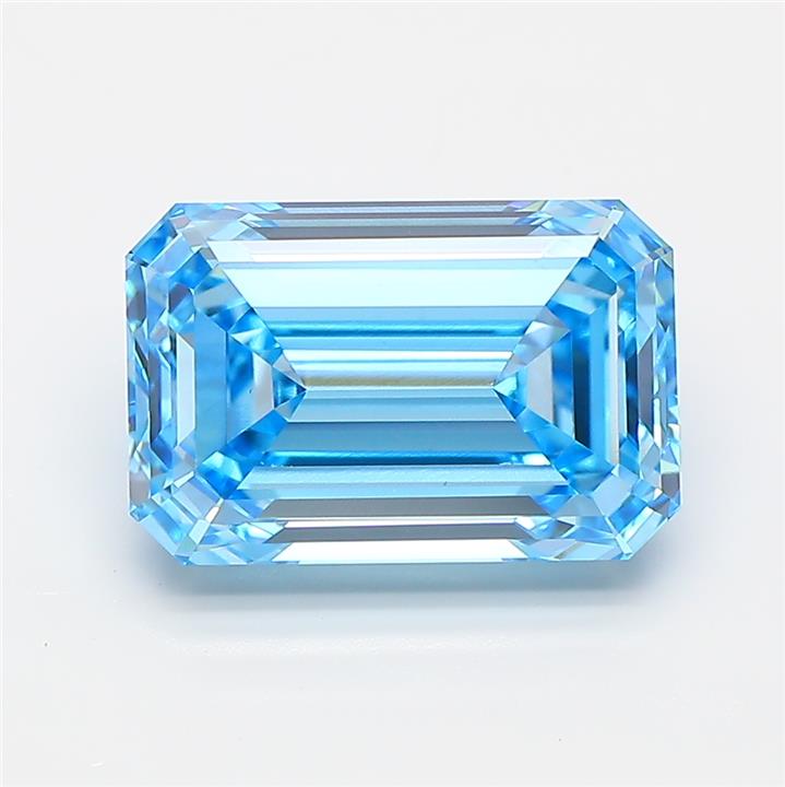 Emerald cut 4.01ct Fancy Vivid Blue VS1