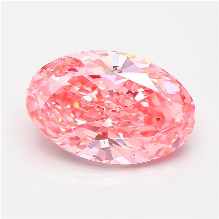 Oval 5.21ct Fancy Vivid Pink VVS2