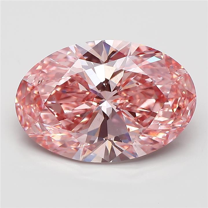 Oval 6.52ct Fancy Vivid Pink VS2