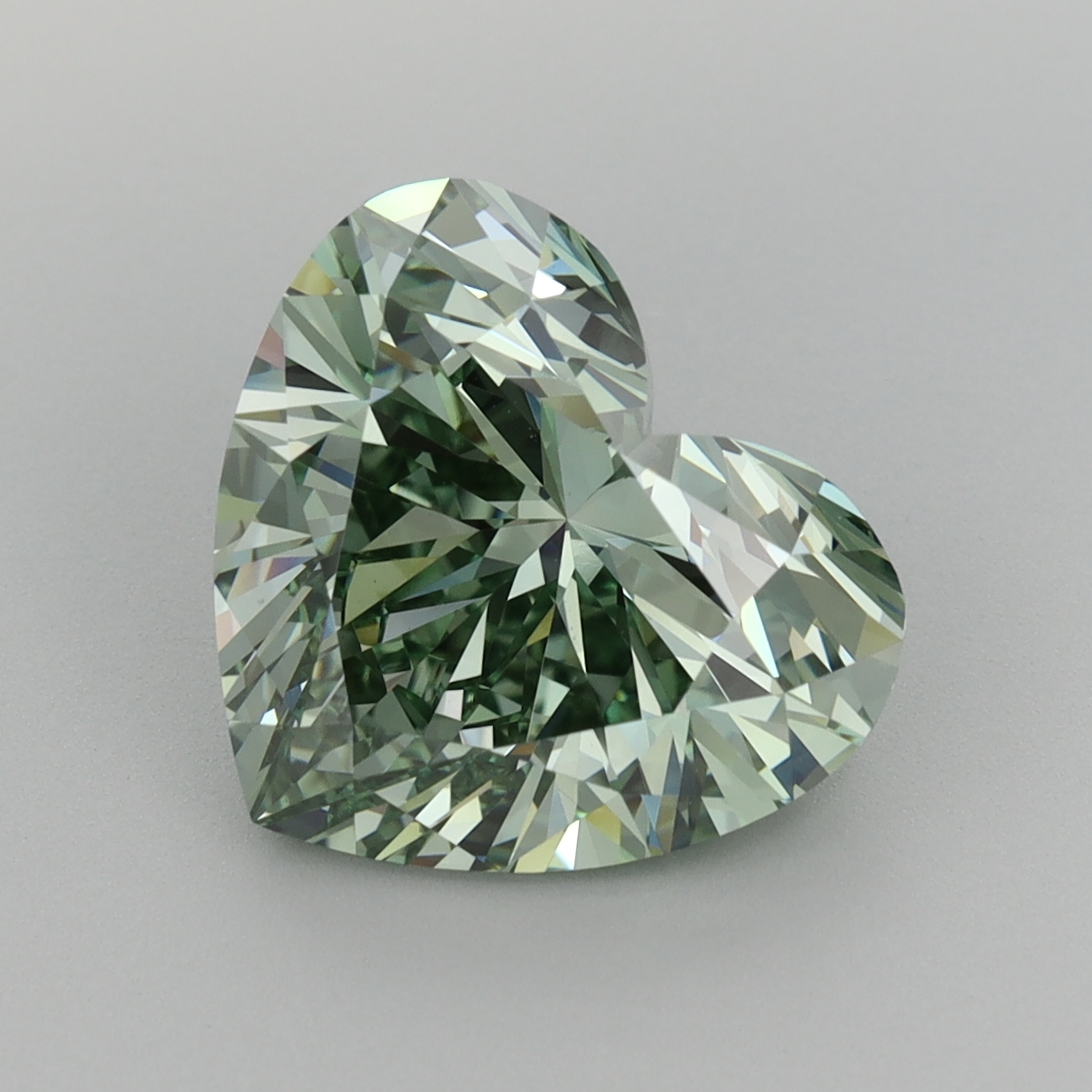 Heart 4.08ct Fancy Vivid Green VVS2