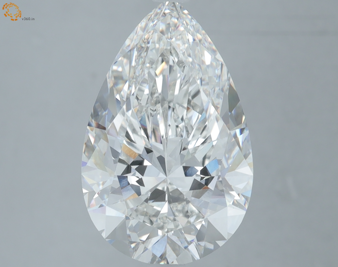 Pear 5.09ct F VVS2