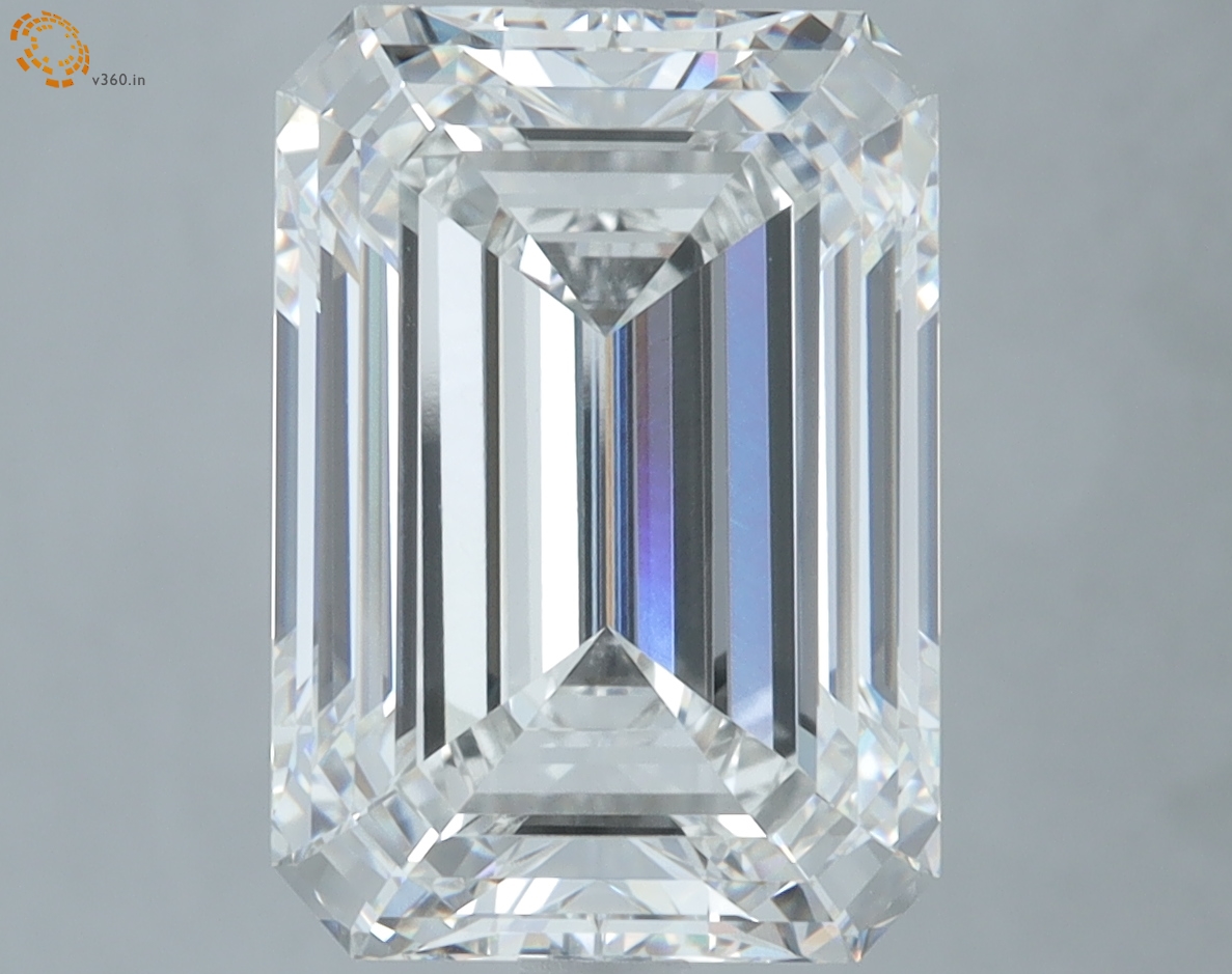 Emerald cut 6.45ct E VVS2