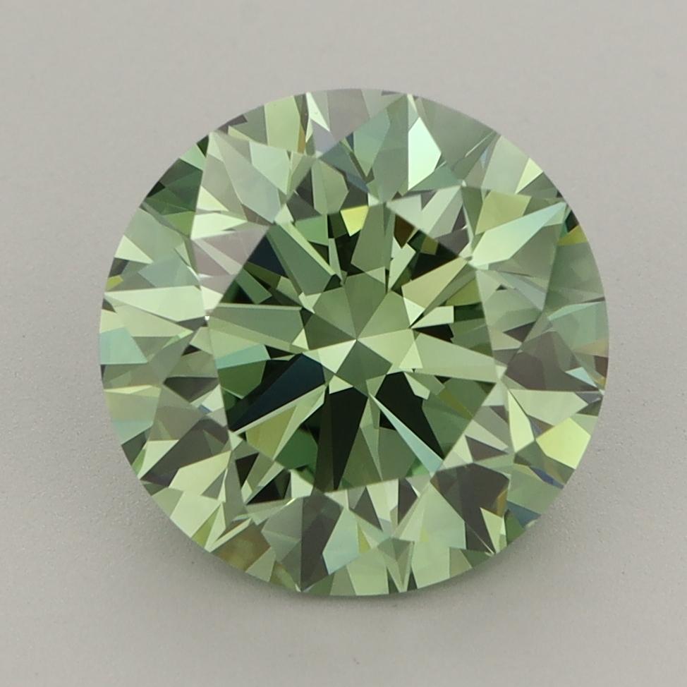 Round 4.05ct Fancy Vivid Green VS1