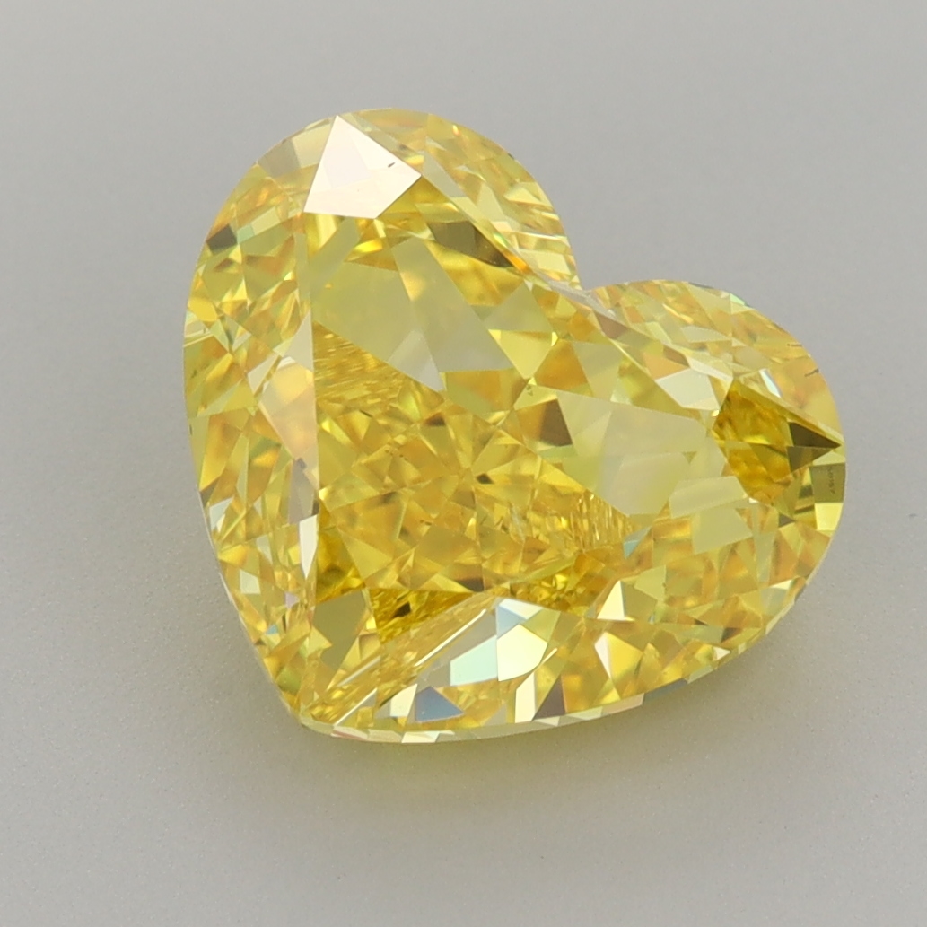 Heart 4.02ct Fancy Vivid Yellow VS1