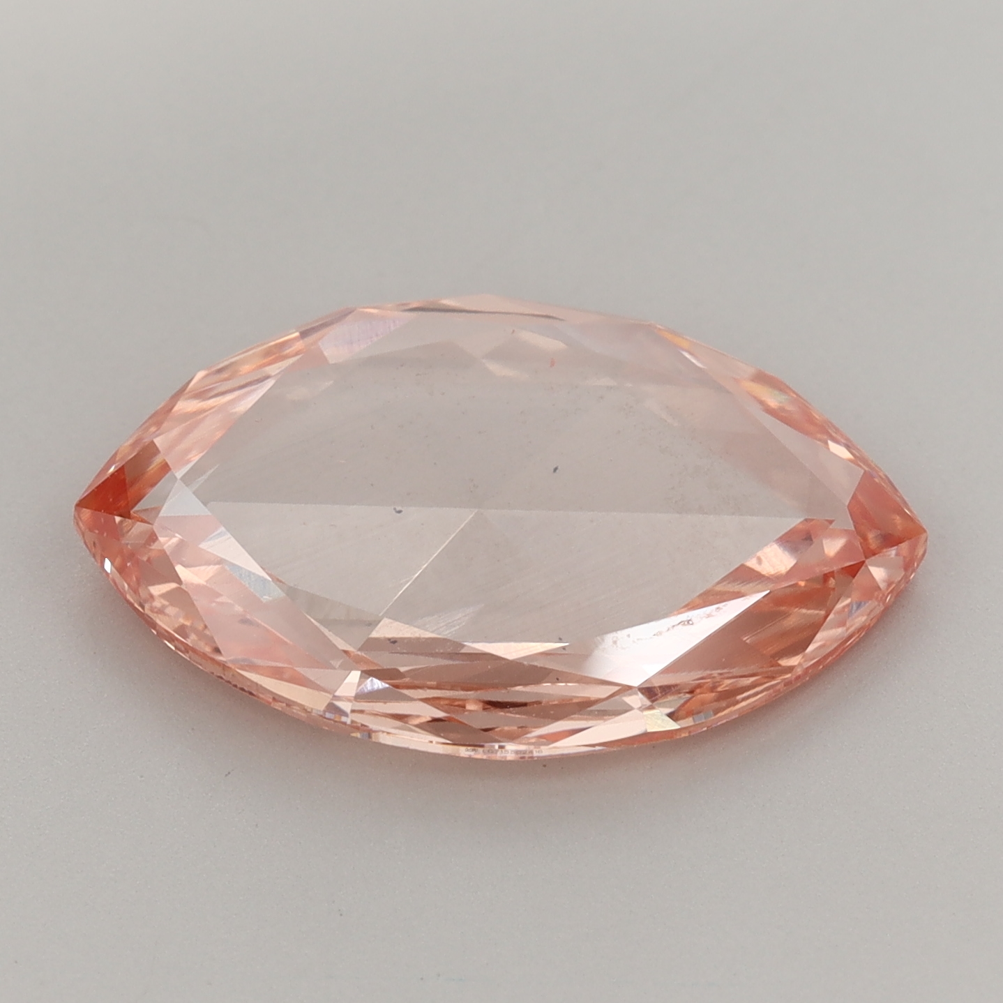 Rose Cut 4.69ct Fancy Intense Pinkish Orange VS1
