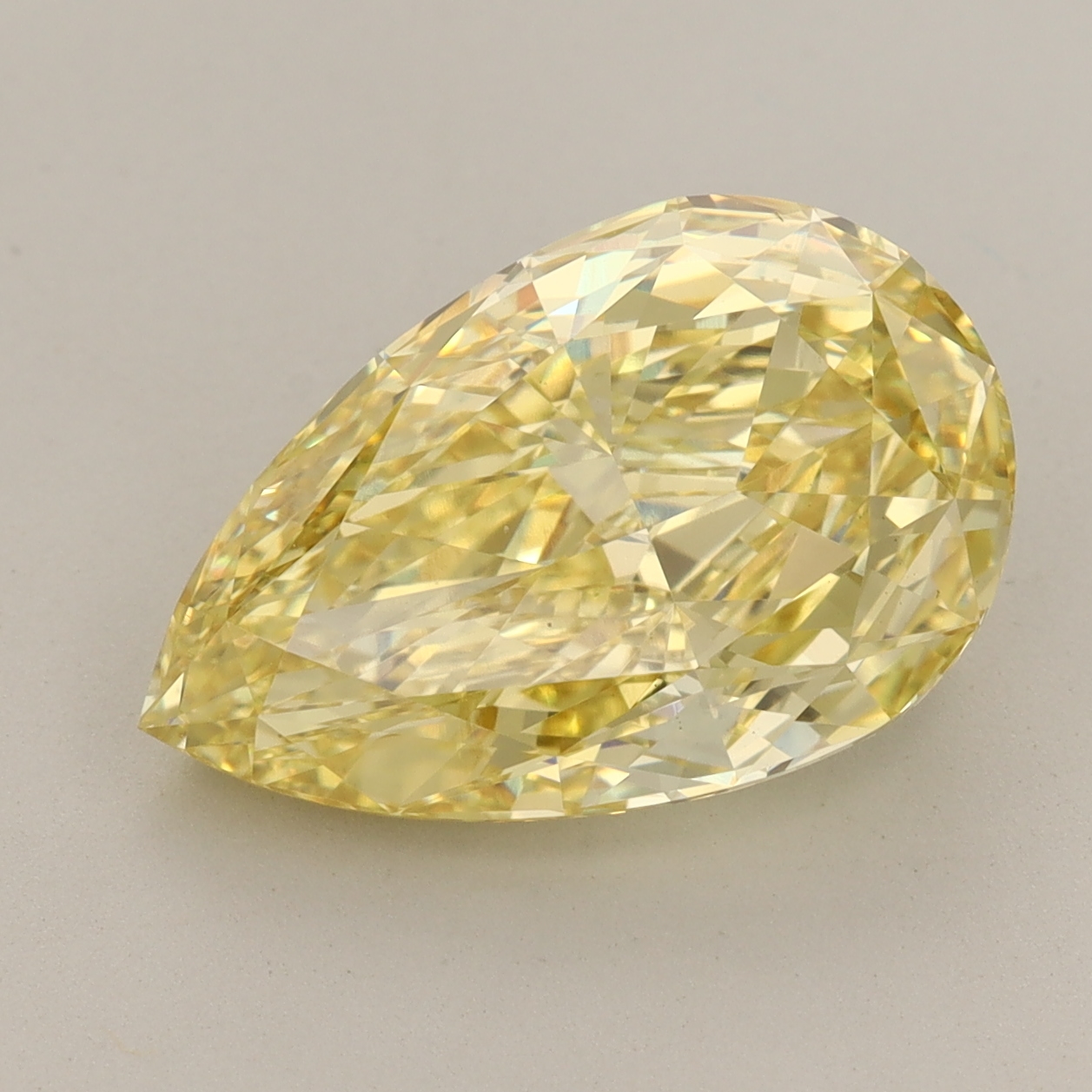 Pear 5.48ct Fancy Vivid Yellow VS1
