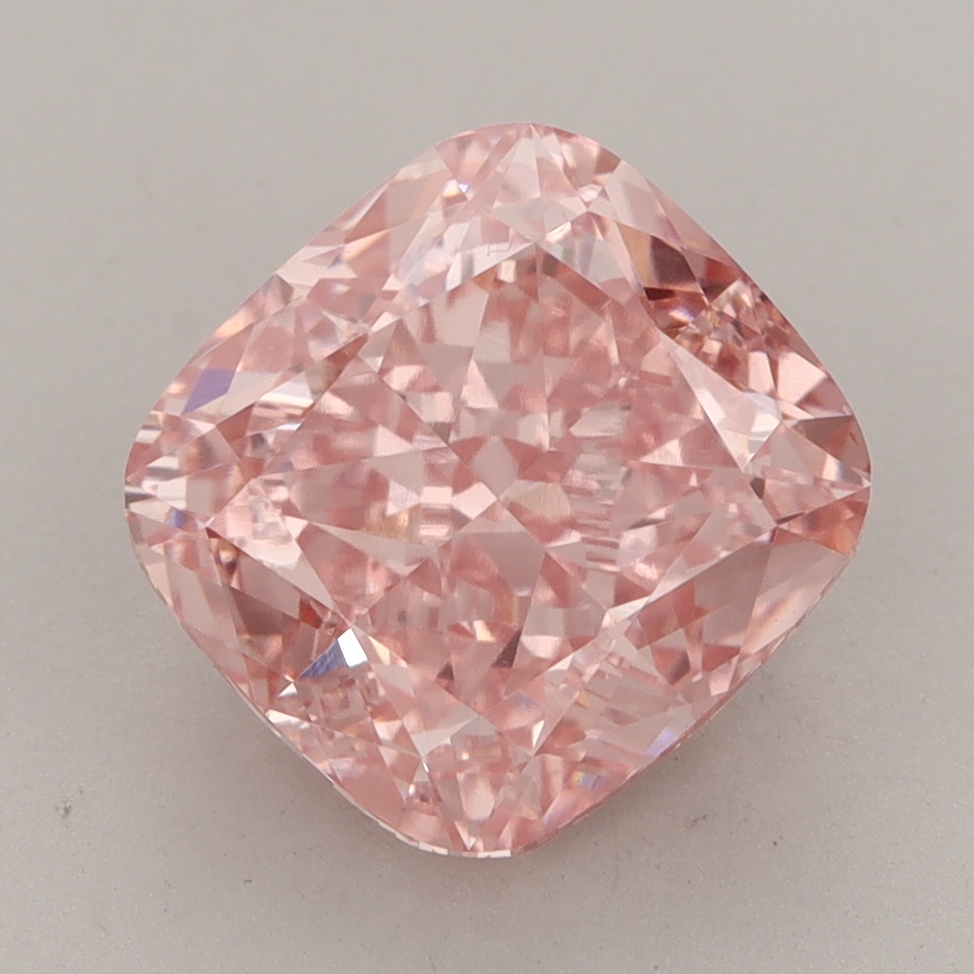 Cushion 4.19ct Fancy Vivid Pink VS1