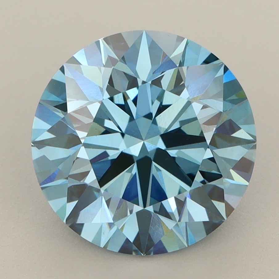 Round 4.03ct Fancy Vivid Blue VS1