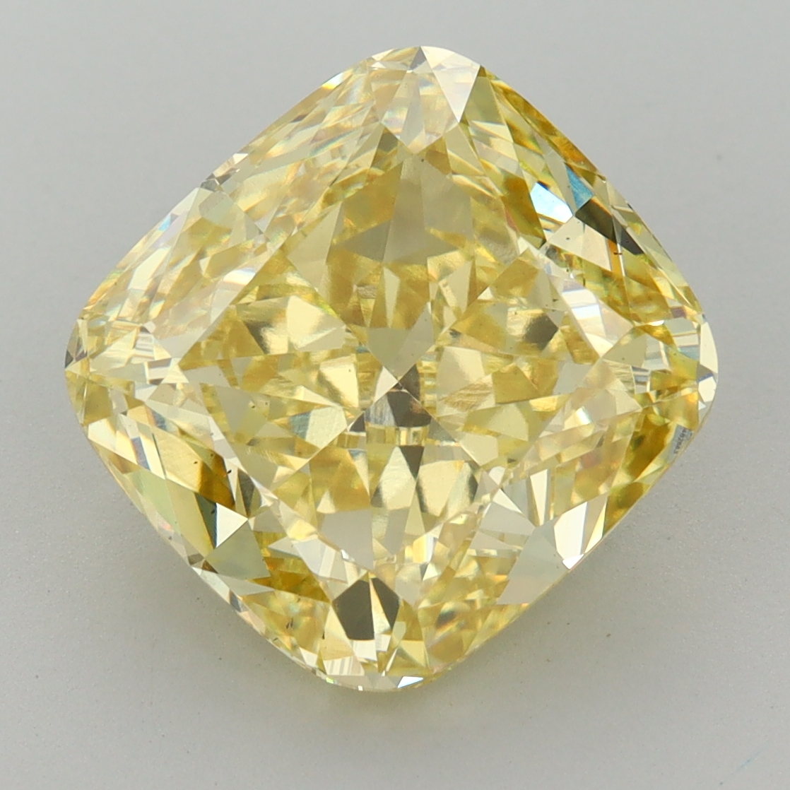 Cushion 6.19ct Fancy Vivid Yellow VS2