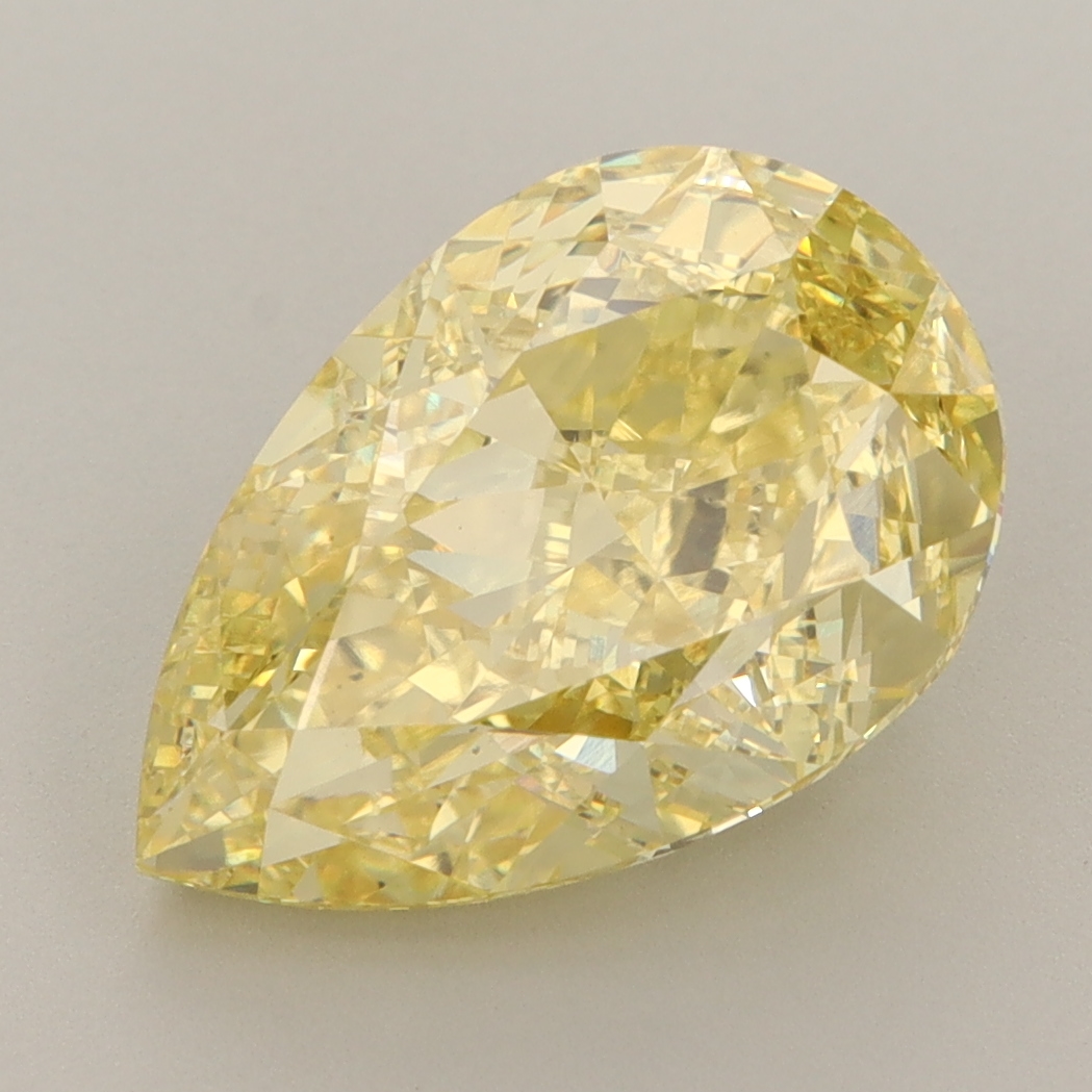 Pear 5.08ct Fancy Vivid Yellow VS2
