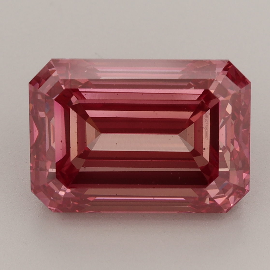 Emerald cut 7.00ct Fancy Vivid Red VS2