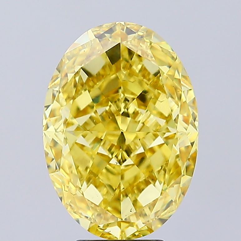 Oval 6.94ct Fancy Vivid Yellow VS1