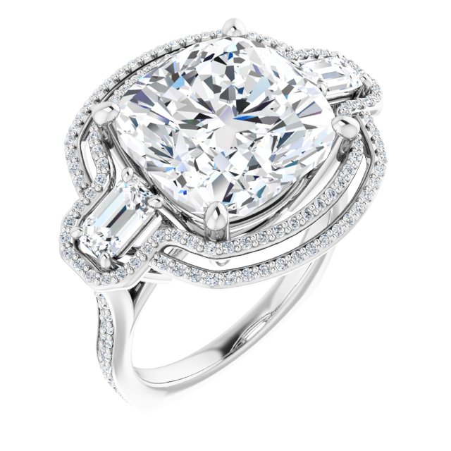 Platinum Halo Engagement Ring Jewellery Warehouse