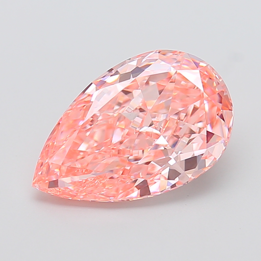 Pear 5.36ct Fancy Vivid Pink VVS2