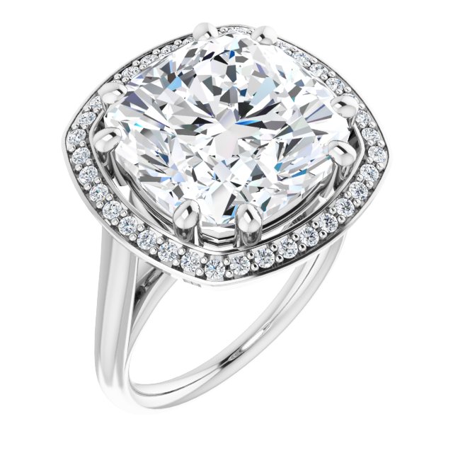 Platinum Halo Engagement Ring Jewellery Warehouse