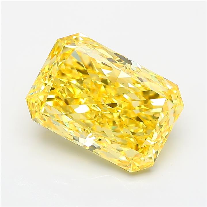 Radiant 5.09ct Fancy Vivid Yellow VS2