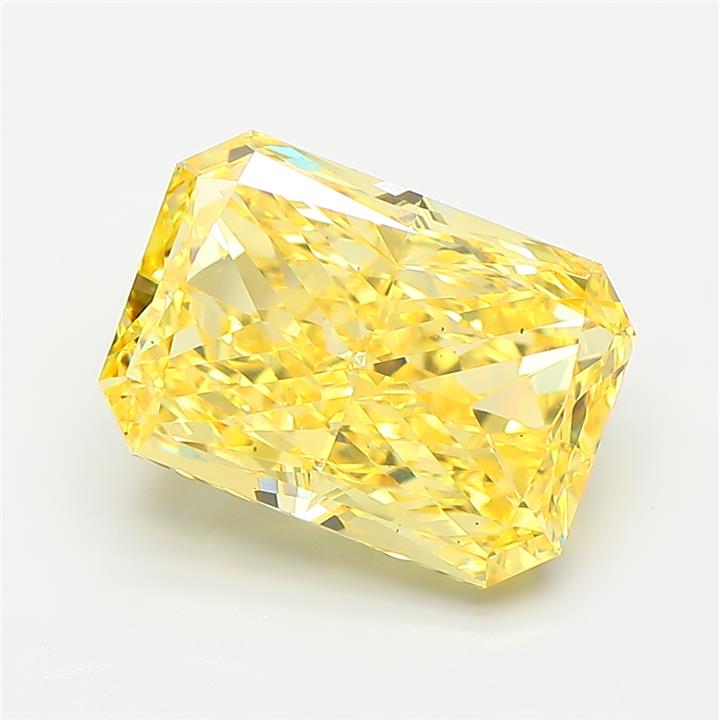 Radiant 4.08ct Fancy Vivid Yellow VS1