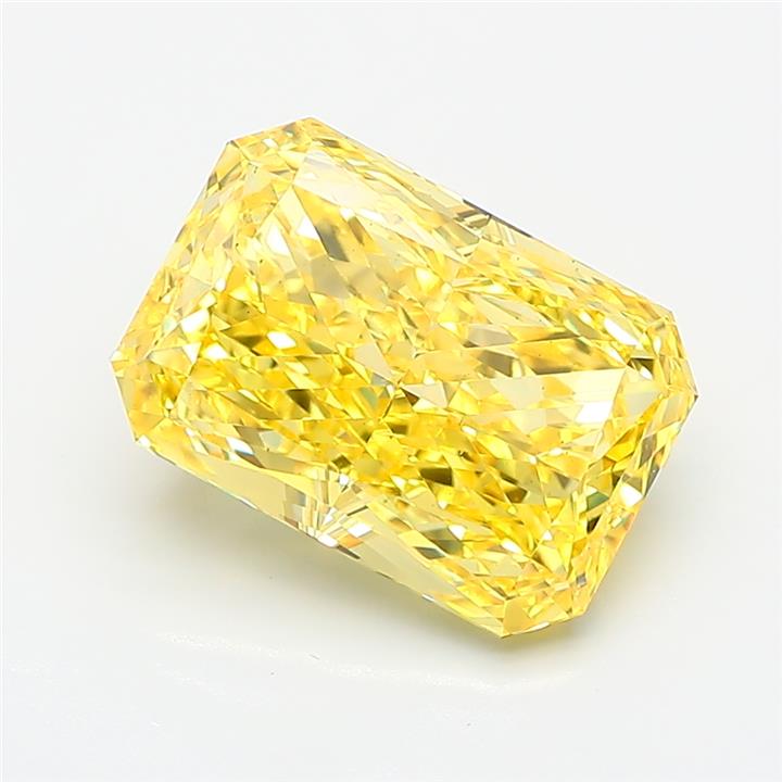 Radiant 4.04ct Fancy Vivid Yellow VS1