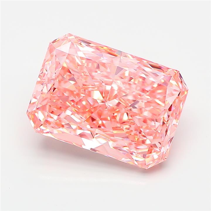 Radiant 6.07ct Fancy Vivid Pink VVS2