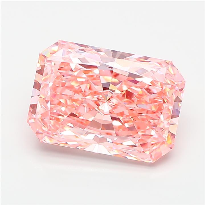 Radiant 4.56ct Fancy Intense Pink VVS2