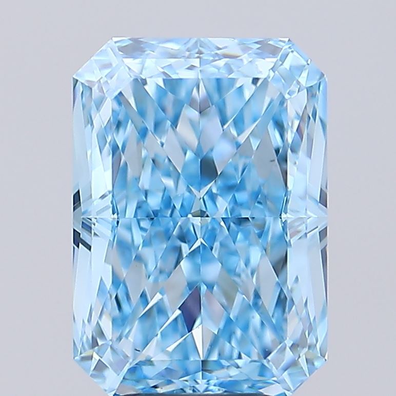 5.07ct Radiant Fancy Vivid Blue VS1 IGI