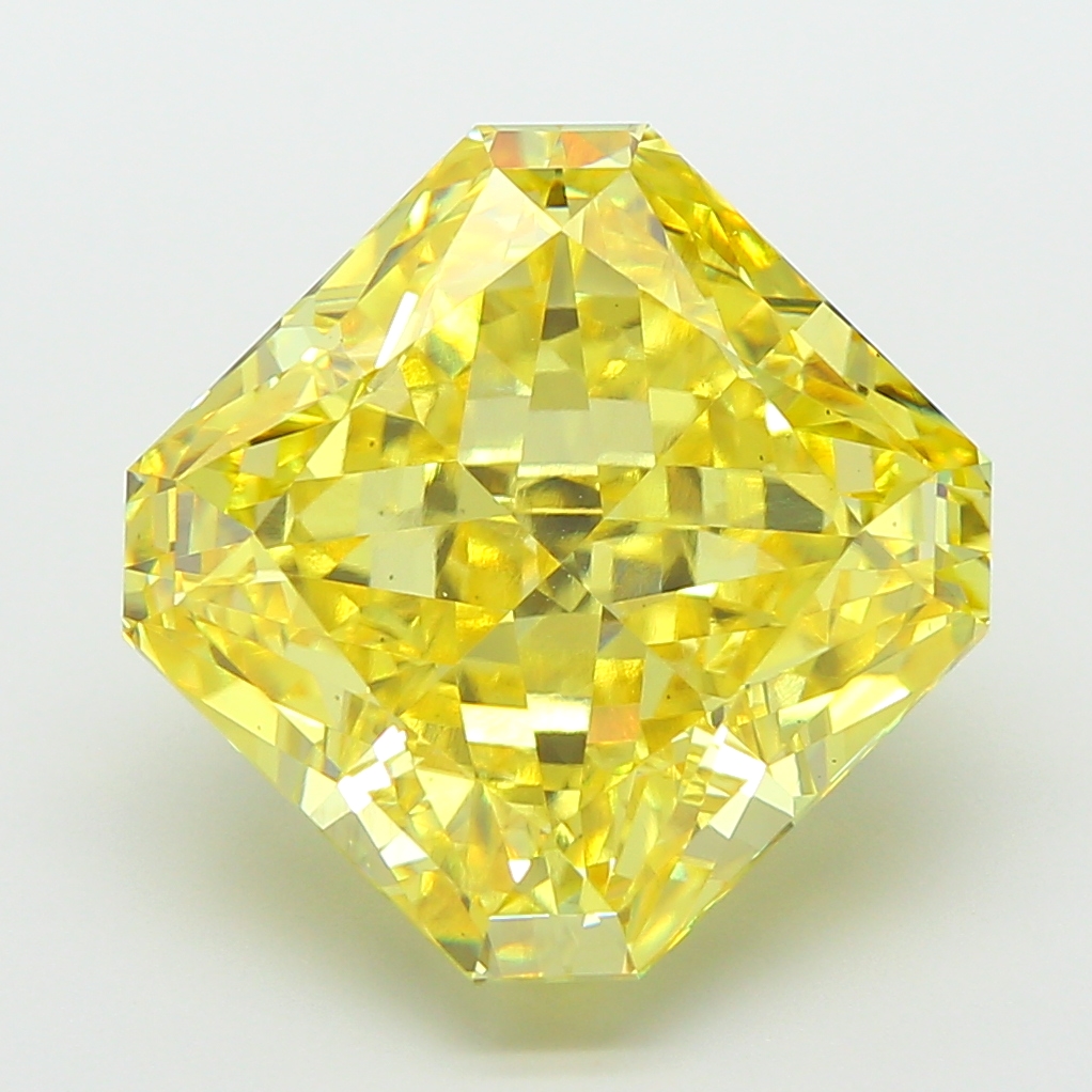 Radiant 9.04ct Fancy Vivid Yellow VS2