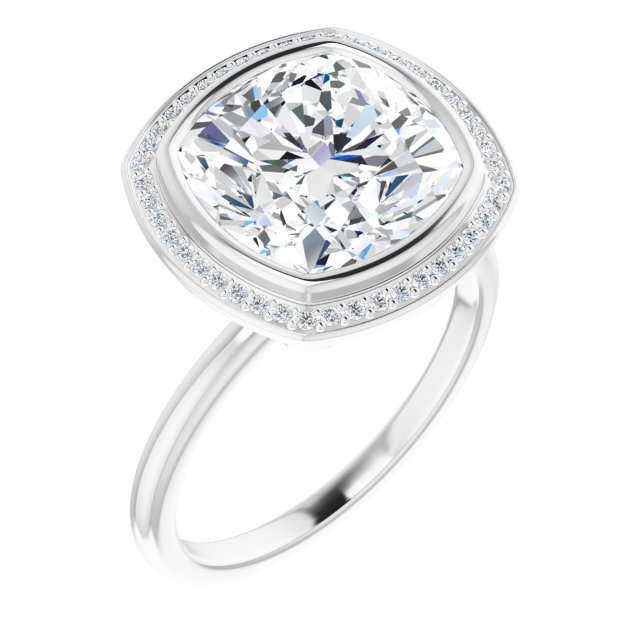 Platinum Halo Engagement Ring Jewellery Warehouse