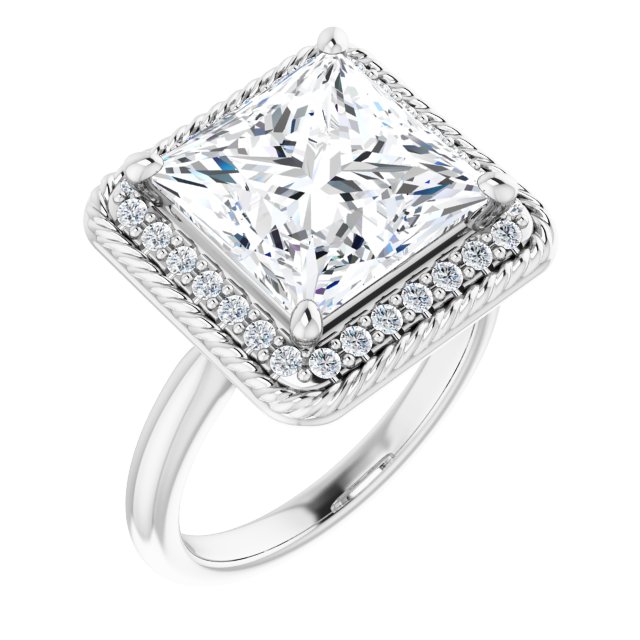 Platinum Halo Engagement Ring Jewellery Warehouse