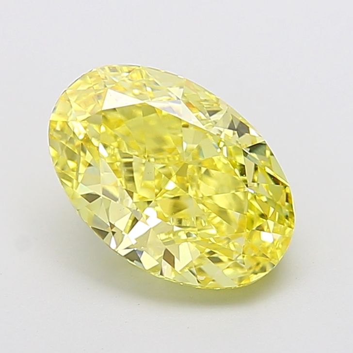 Oval 4.05ct Fancy Intense Yellow VVS2