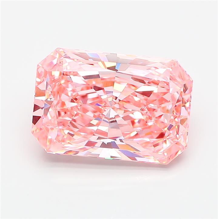 Radiant 5.07ct Fancy Vivid Pink VS1