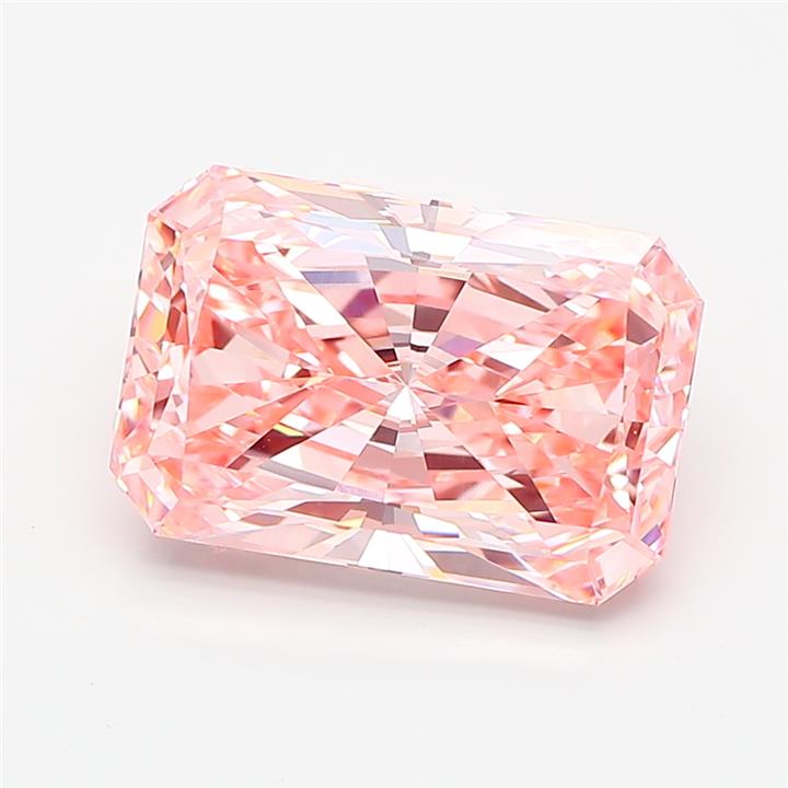 Radiant 4.09ct Fancy Intense Pink VVS2