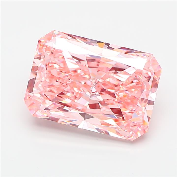 Radiant 4.51ct Fancy Vivid Pink VVS2