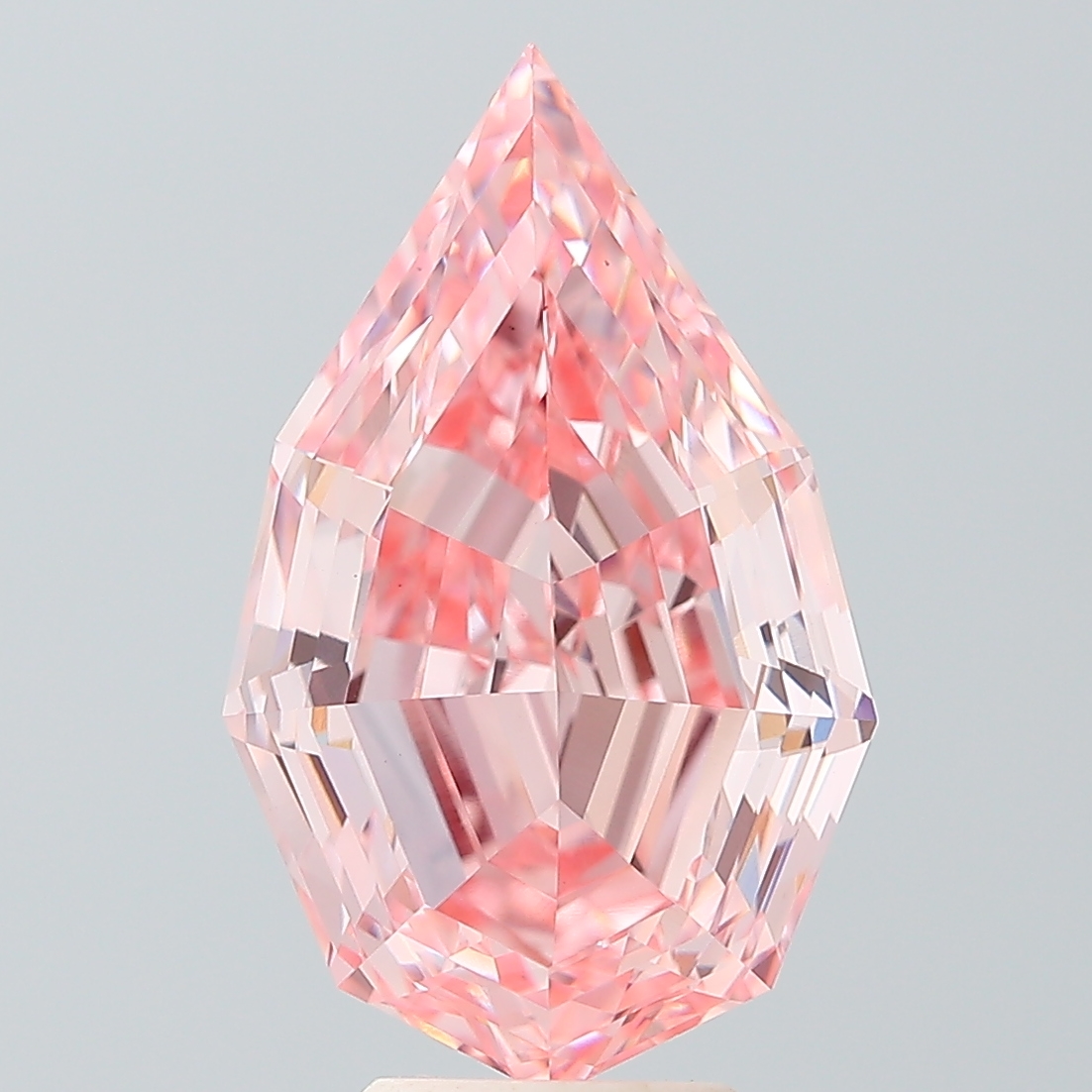 Pear Step 6.18ct Fancy Intense Pink VS1