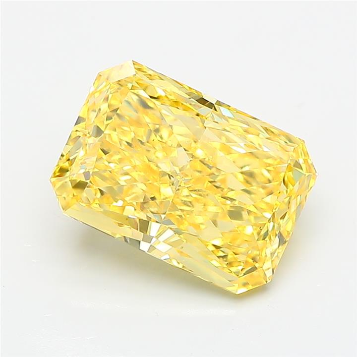 Radiant 4.04ct Fancy Vivid Yellow VS1