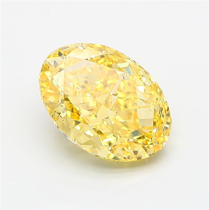 Oval 4.57ct Fancy Vivid Yellow VS2