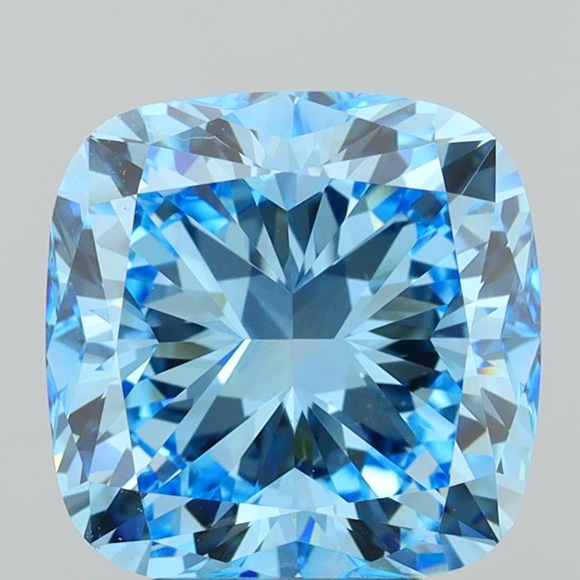 Cushion 5.73ct Fancy Vivid Blue VVS2
