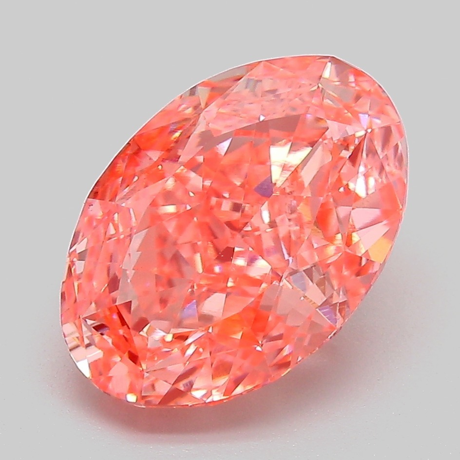 Oval 4.14ct Fancy Vivid Pink VVS2