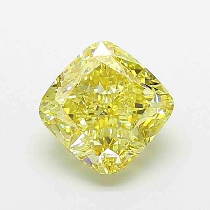 Cushion 7.01ct Fancy Intense Yellow VS1