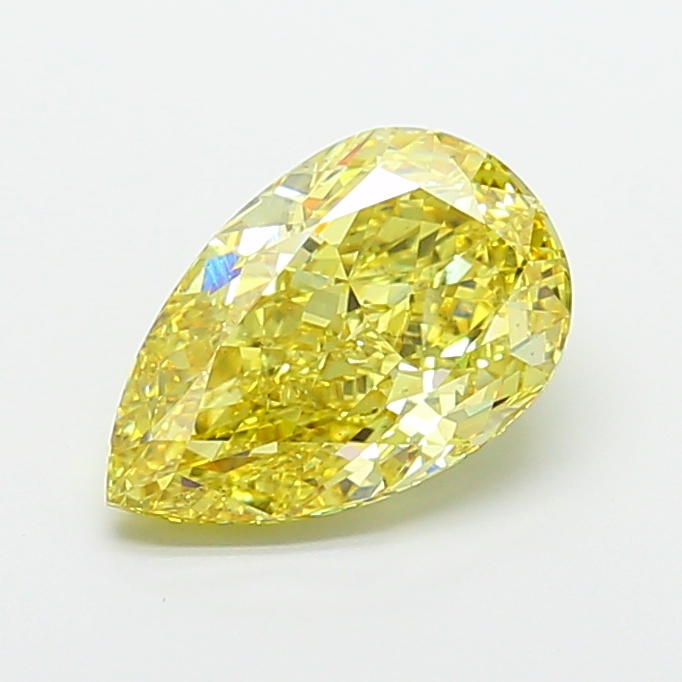 Pear 6.02ct Fancy Intense Yellow VS2